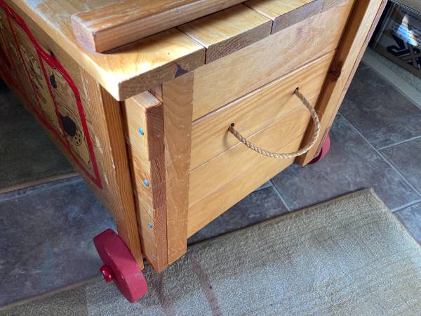 Wooden Toy Box with Toys!!