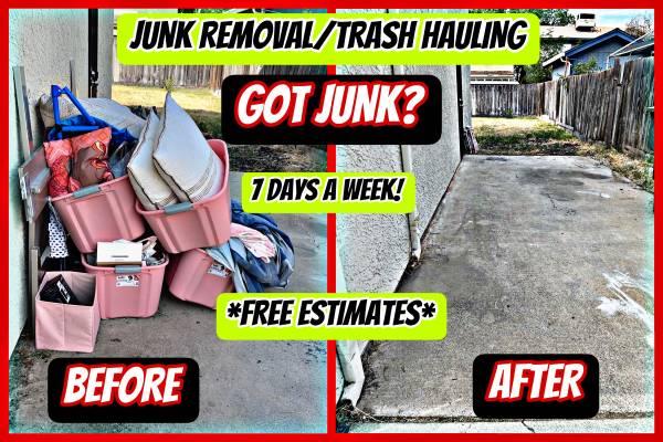 ??????JUNK REMOVAL/TRASH HAULING 7 DAYS A WEEK FREE ESTIMATES???