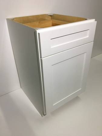 New Shaker White & Gray All Wood Kitchen Cabinets WHOLESALE