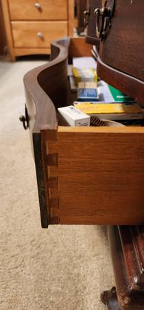 WINDSOR DESK: Secretary Desk Claw-in-Ball Mahogany Drop Front