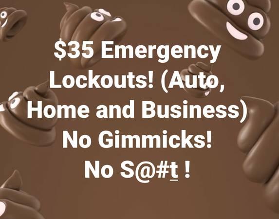 $35** Total Cost! Emergency (auto lock outs/jump starts)