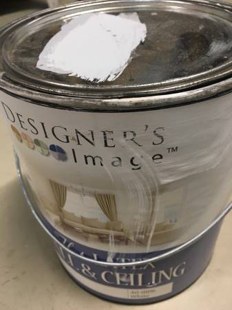 5 one gallon containers of paint