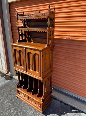 Victorian Walnut Desk Organizer