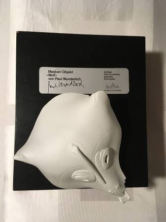 PAUL WUNDERLICH ROSENTHAL LIMITED EDITION “WOLF” MASK SIGNED 500/276