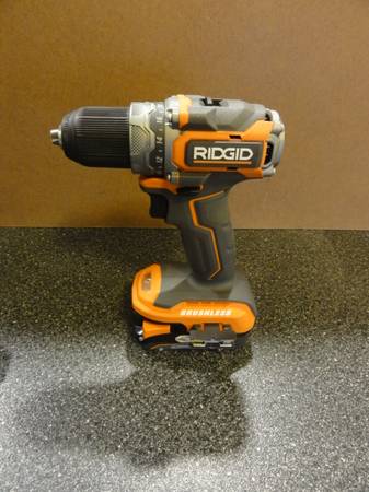 Ridgid 1/2″ Brushless Compact Drill Kit, 2 Batt, Bag