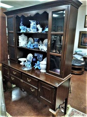 Ethan Allen Georgian Court Cherry Server Sideboard w/Hutch-66″W-NOW