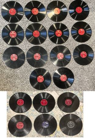 lot 20 vintage columbia philharmonic dot record bundle vinyl lp 10″ 78