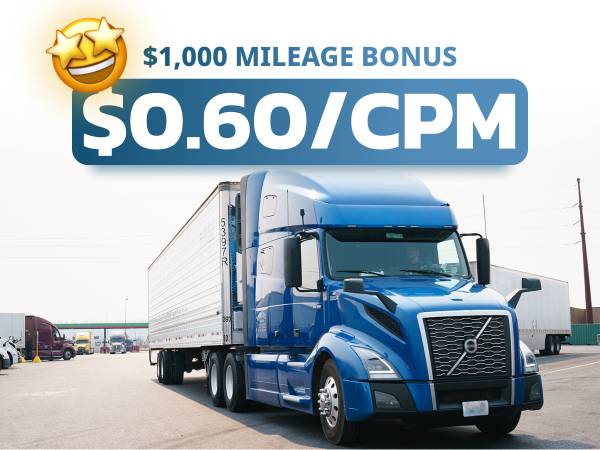 Class A CDL Job – $1,000 Mileage Bonus – 7 Days ON / Any Days OFF