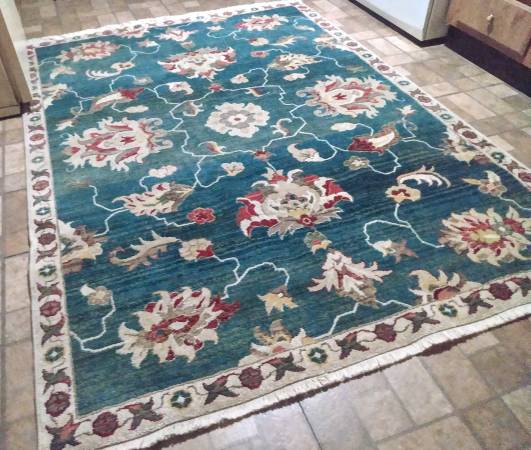 5′ x 8′ TEAL “PERSIAN INSPIRED” AREA RUG BY “NOURISON”