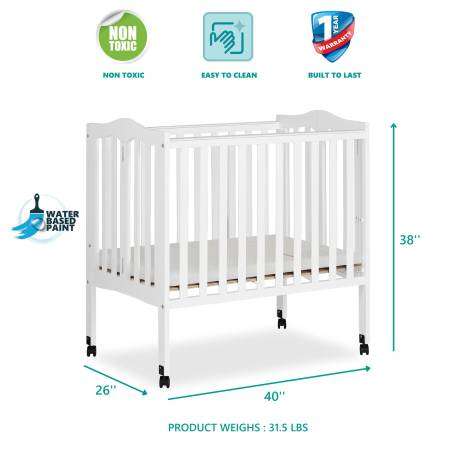 2 -in-1 Convertible Baby Crib, Gray