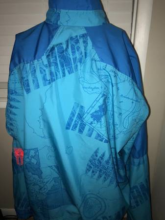 Vintage 90’s Nike International Blue map windbreaker jacket