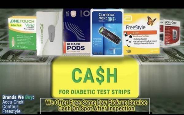 Ca$H 4 Diabetic Test Strips!! Cash for Diabetic Supplies! Call Now!