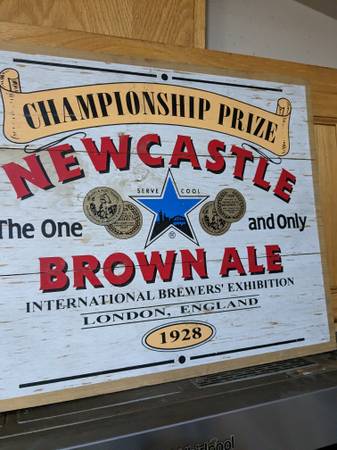 Newcastle Beer Sign 80s