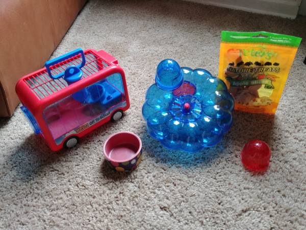 Hamster / mouse / gerbil accessories – $20