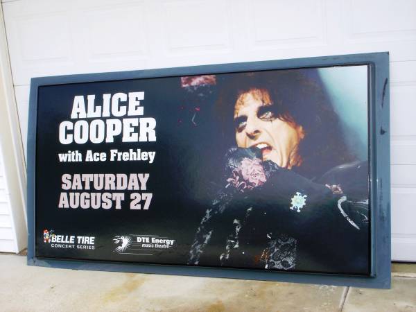 ALICE COOPER 2011 Concert Advertising Sign 99″W x 54″H