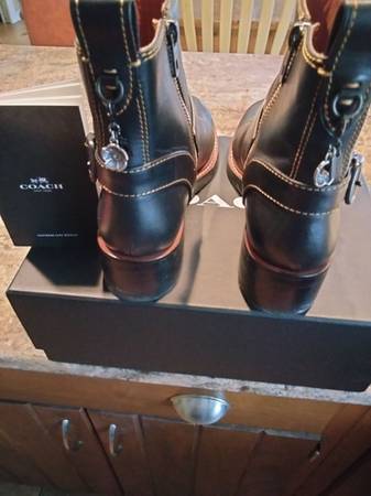 Genuine Leather Coach Moto Bootie. Womens 8 B.