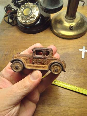 small antique cast iron car