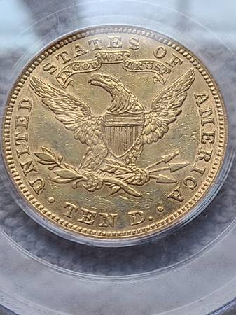 1881 10.00 Gold Eagle 1/2 oz Uncirculated condition