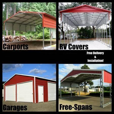 Metal Building Carport Shop, Storage Shed Barn, Metal Garage Carports