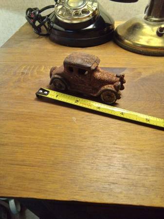 small antique cast iron car