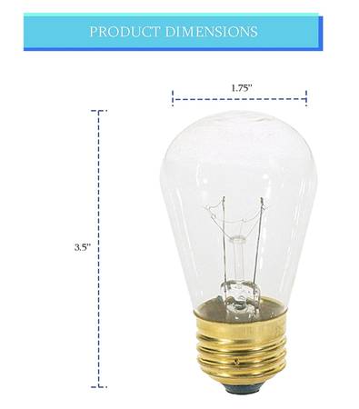 (Pack of 10) Dimmable warm white bulb