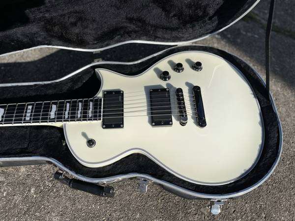 ESP Eclipse Snow White w/Blk Hardware & EMG Pickups MIJ Japan TradesOk