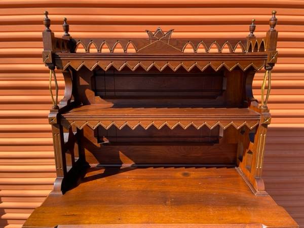 Victorian Walnut Desk Organizer