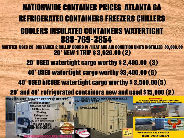 20′ container with 2 rollup doors and heat and air condition installed