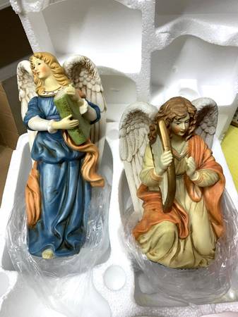 Nativity set, hand painted porcelain 11 piece