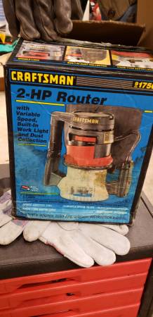 Craftsman 2 hp router with bits and accessories