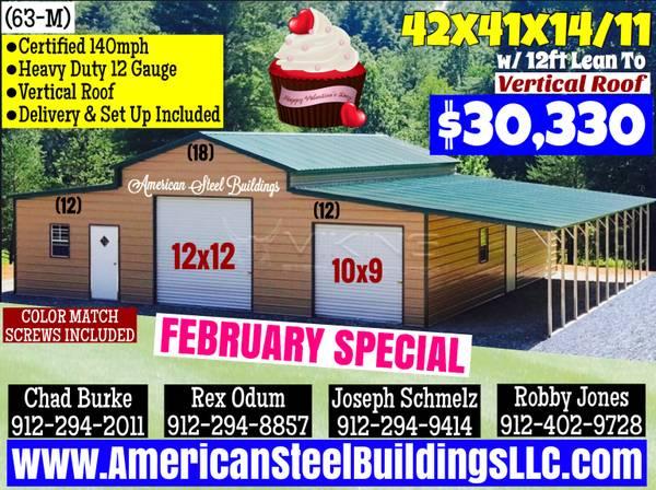 METAL BUILDINGS CARPORT RV COVER STEEL GARAGE UTILITY SHED POLE BARN