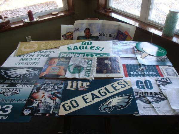 Vintage Lot Philadelphia Eagles Memorabilia Pennant Posters Photos Pro