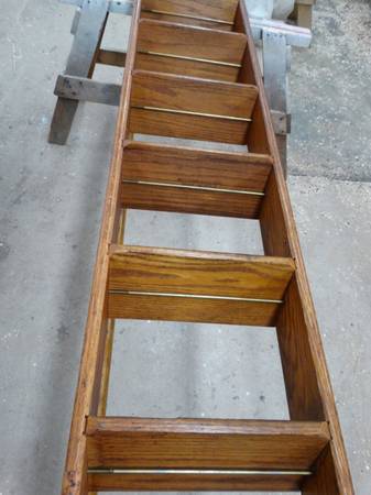 Bookcase Rolling Ladder /Vintage