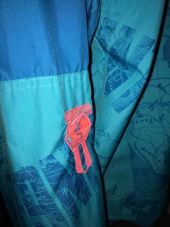 Vintage 90’s Nike International Blue map windbreaker jacket