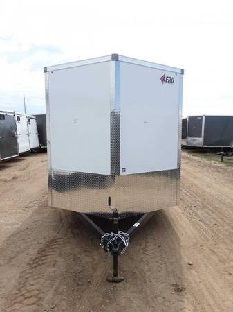 2023 AERO 7X16 WHITE ENCLOSED TRAILER