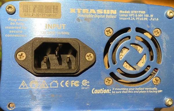 Xtrasun Dimmable Digital Ballast 1000W Input 120/240VAC