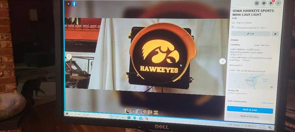 IOWA HAWKEYE MANCAVE LIGHT