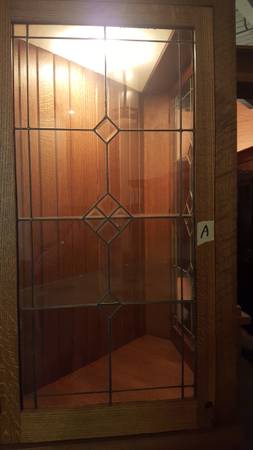 6 VINTAGE LEADED GLASS PANTRY DOORS FROM SHAKER HTS HOME W/ HARDWARE