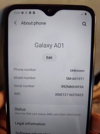 5.7″ Samsung A01 16GB Metro by T-Mobile carrier unlocked 2 cameras2020