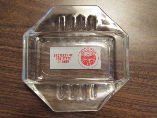 “PROPERTY OF THE STATE OF OHIO” Vintage Ashtray!