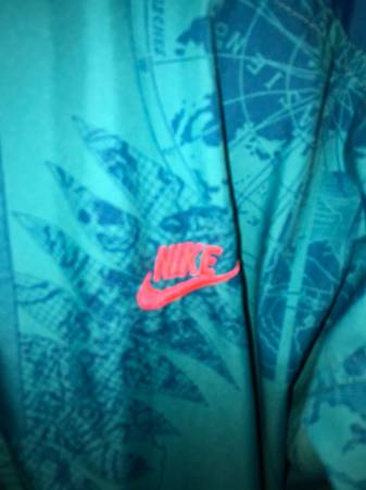 Vintage 90’s Nike International Blue map windbreaker jacket