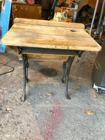 Vintage desks + stool + footstool