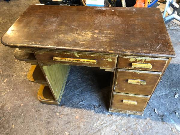 Vintage desks + stool + footstool