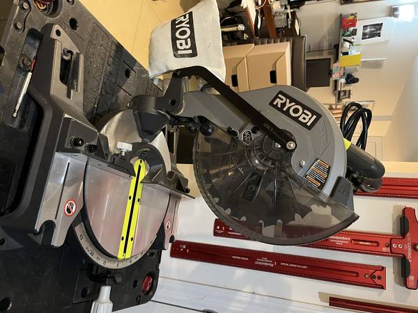 Ryobi 14 Amp Corded 10in Compound Miter Saw with LED Cutline Indicator