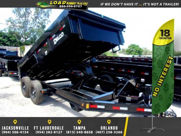 *122260* 7×14 Dump Trailer |LRT Tandem Axle Trailers 7 x 14