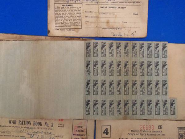 RATION STAMPS FROM WW 2, VINTAGE