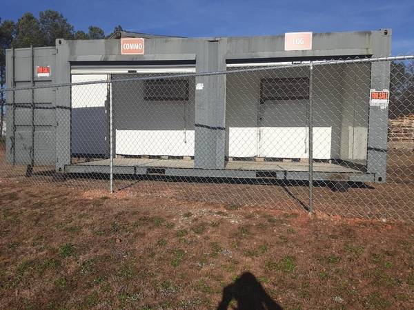 20′ container with 2 rollup doors and heat and air condition installed