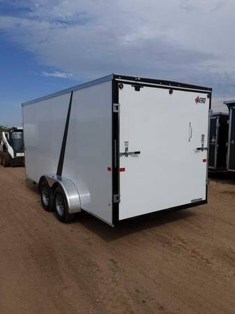 2023 AERO 7X16 WHITE ENCLOSED TRAILER