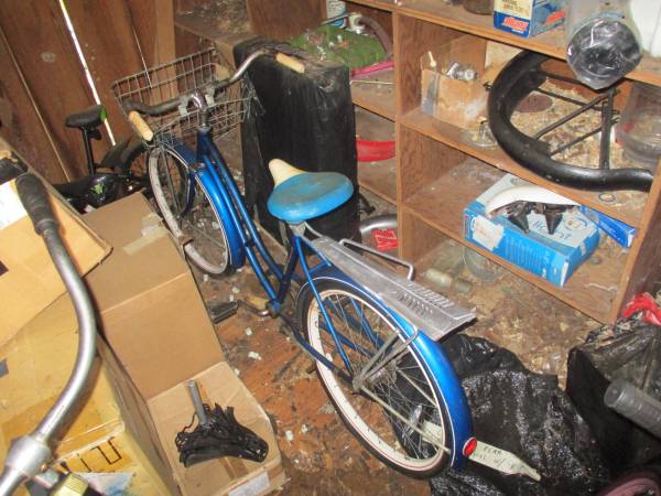 Stored Years-Western Flyer Lady’s 24″ Bicycle U.S. Built-Has Rear Rack