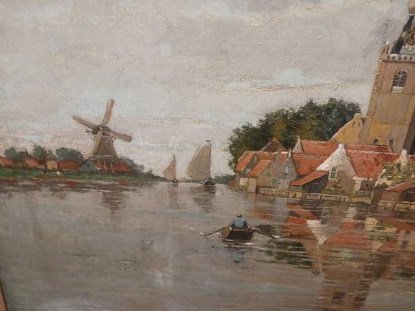 PAINTING Antique European Original Oil. From Belgium